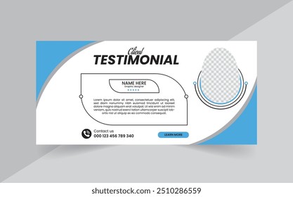 professional business client testimonial design, creative client testimonial design, unique client testimonial template.