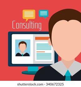 Professional business consulting graphic design, vector illustration eps10