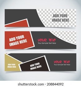 Professional business corporate banner design with Beautiful greeting card design and background vector illustration... EPS 10.
