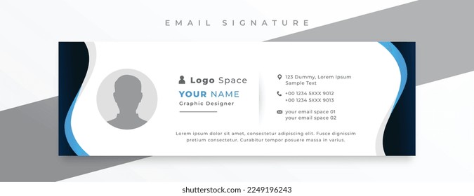 professional business and corporate email signature card template 