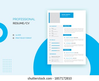 Professional, Business, Corporate, Job, Minimalist resume, cv template