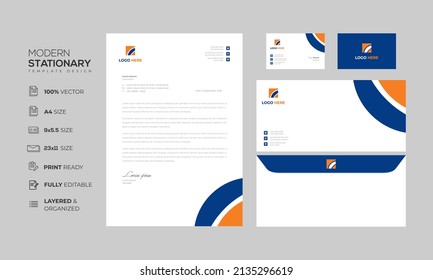 Professional Business and Corporate letterhead design templates for your project design Vector shapes