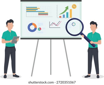 Professional Business Data Analysis and Financial Growth Strategy Concept