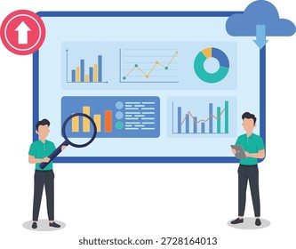Painel de Análise de Dados Profissionais de Negócios, Insights de Pesquisa e Desempenho de Crescimento