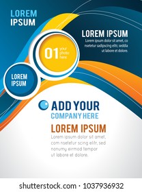 Professional business design layout template or corporate banner design. Magazine cover, publishing and print presentation. Abstract vector background.