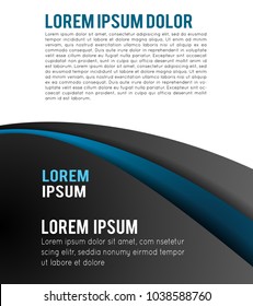 Professional business design layout template or corporate banner design. Magazine cover, publishing and print presentation. Abstract vector background.