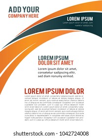 Professional business design layout template or corporate banner design. Magazine cover, publishing and print presentation. Abstract vector background.
