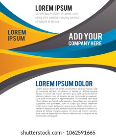 Professional business design layout template or corporate banner design. Magazine cover, publishing and print presentation. Abstract vector background.