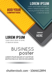 Professional business design layout template or corporate banner design. Magazine cover, publishing and print presentation. Abstract vector background.