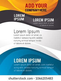 Professional business design layout template or corporate banner design. Magazine cover, publishing and print presentation. Abstract vector background.