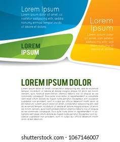 Professional business design layout template or corporate banner design. Magazine cover, publishing and print presentation. Abstract vector background.