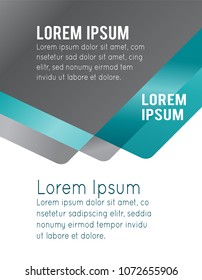 Professional business design layout template or corporate banner design. Magazine cover, publishing and print presentation. Abstract vector background.