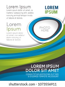 Professional business design layout template or corporate banner design. Magazine cover, publishing and print presentation. Abstract vector background.