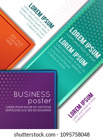 Professional business design layout template or corporate banner design. Magazine cover, publishing and print presentation. Abstract vector background.