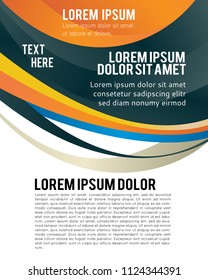 Professional business design layout template or corporate banner design. Magazine cover, publishing and print presentation. Abstract vector background.