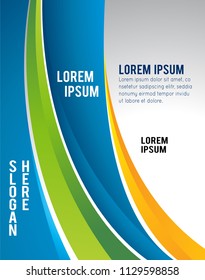 Professional business design layout template or corporate banner design. Magazine cover, publishing and print presentation. Abstract vector background.
