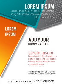 Professional business design layout template or corporate banner design. Magazine cover, publishing and print presentation. Abstract vector background.
