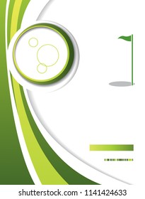 Professional business design layout template golf design. Magazine cover, publishing and print presentation. 