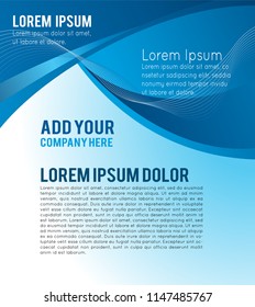 Professional business design layout template or corporate banner design. Magazine cover, publishing and print presentation. Abstract vector background.