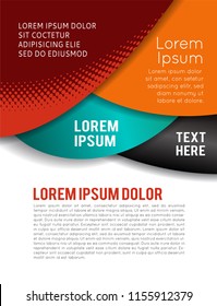 Professional business design layout template or corporate banner design. Magazine cover, publishing and print presentation. Abstract vector background.