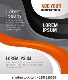 Professional business design layout template or corporate banner design. Magazine cover, publishing and print presentation. Abstract vector background.