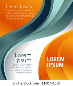 Professional business design layout template or corporate banner design. Magazine cover, publishing and print presentation. Abstract vector background.