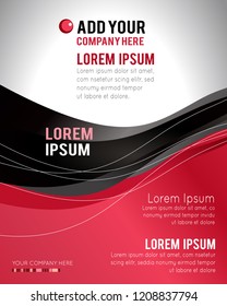 Professional business design layout template or corporate banner design. Magazine cover, publishing and print presentation. Abstract vector background.