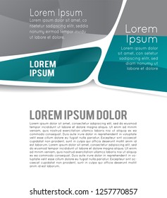 Professional business design layout template or corporate banner design. Magazine cover, publishing and print presentation. Abstract vector background.