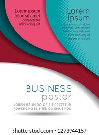 Professional business design layout template or corporate banner design. Magazine cover, publishing and print presentation. Abstract vector background.