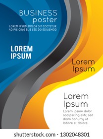 Professional business design layout template or corporate banner design. Magazine cover, publishing and print presentation. Abstract vector background.