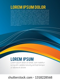 Professional business design layout template or corporate banner design. Magazine cover, publishing and print presentation. Abstract vector background.
