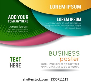 Professional business design layout template or corporate banner design. Magazine cover, publishing and print presentation. Abstract vector background.