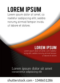 Professional business design layout template or corporate banner design. Magazine cover, publishing and print presentation. Abstract vector background.