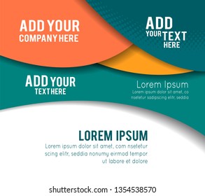 Professional business design layout template or corporate banner design. Magazine cover, publishing and print presentation. Abstract vector background.