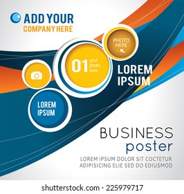 Professional business design layout template or corporate banner design. Magazine cover, publishing and print presentation. Abstract vector background.