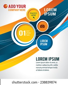 Professional business design layout template or corporate banner design. Magazine cover, publishing and print presentation. Abstract vector background.