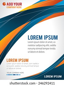 Professional business design layout template or corporate banner design. Magazine cover, publishing and print presentation. Abstract vector background.