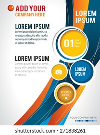 Professional business design layout template or corporate banner design. Magazine cover, publishing and print presentation. Abstract vector background.