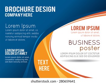 Professional business design layout template or corporate banner design. Magazine cover, publishing and print presentation. Abstract vector background.