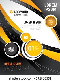 Professional business design layout template or corporate banner design. Magazine cover, publishing and print presentation. Abstract vector background.