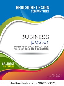 Professional business design layout template or corporate banner design. Magazine cover, publishing and print presentation. Abstract vector background.