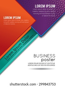 Professional business design layout template or corporate banner design. Magazine cover, publishing and print presentation. Abstract vector background.
