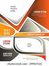 Professional business design layout template or corporate banner design. Magazine cover, publishing and print presentation. Abstract vector background.