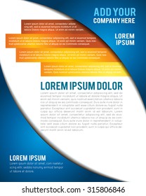 Professional business design layout template or corporate banner design. Magazine cover, publishing and print presentation. Abstract vector background.