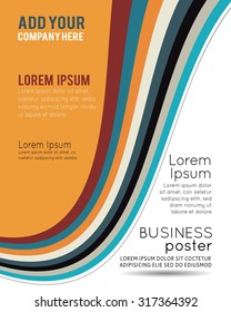 Professional business design layout template or corporate banner design. Magazine cover, publishing and print presentation. Abstract vector background.