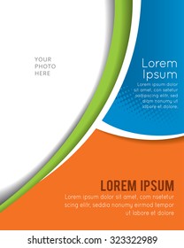 Professional business design layout template or corporate banner design. Magazine cover, publishing and print presentation. Abstract vector background.
