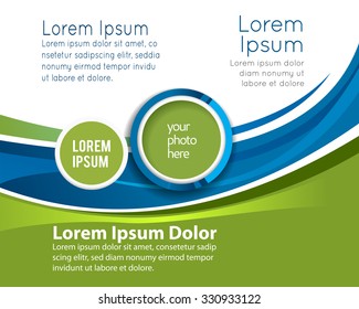 Professional business design layout template or corporate banner design. Magazine cover, publishing and print presentation. Abstract vector background.