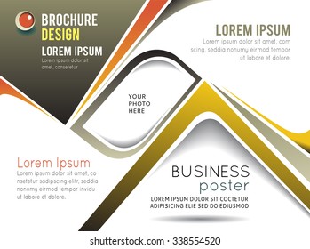 Professional business design layout template or corporate banner design. Magazine cover, publishing and print presentation. Abstract vector background.