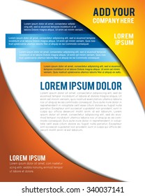 Professional business design layout template or corporate banner design. Magazine cover, publishing and print presentation. Abstract vector background.