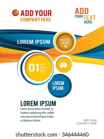 Professional business design layout template or corporate banner design. Magazine cover, publishing and print presentation. Abstract vector background.